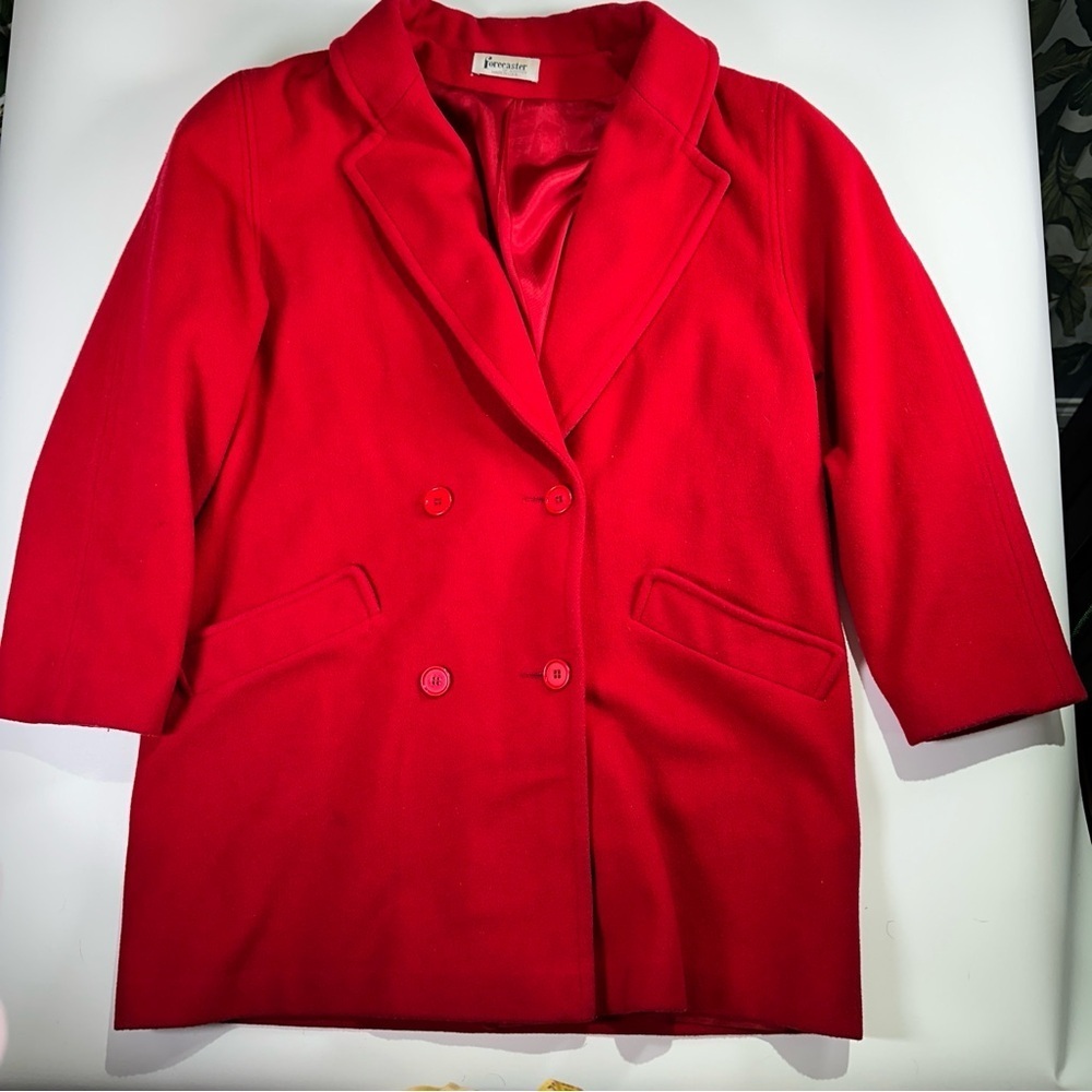 Forecaster of Boston vintage wool coat tailored doublebreasted topper size 12 - Picture 2 of 13